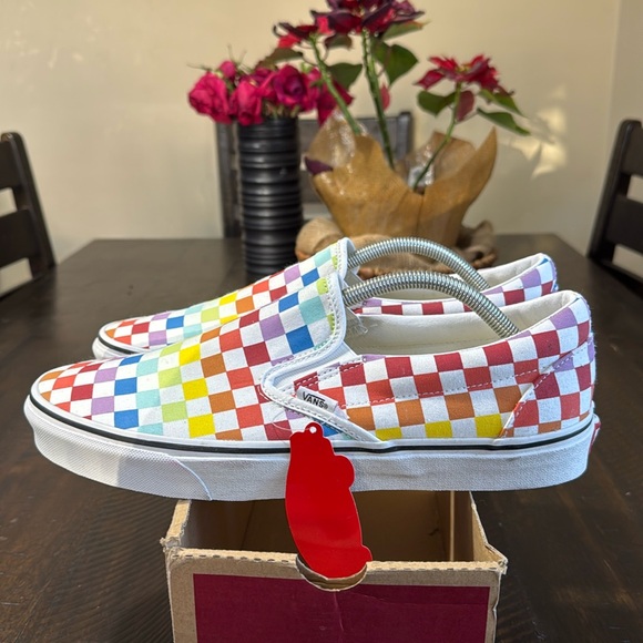 Vans Other - VANS CHECKERED RAINBOW-MENS 11.5